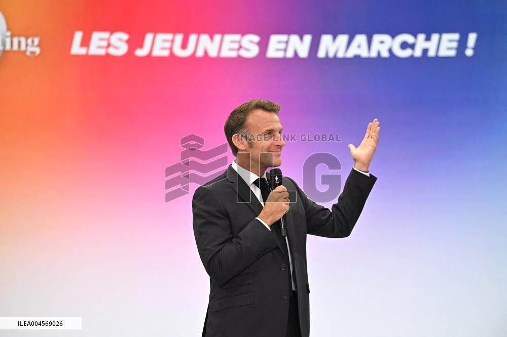 Emmanuel Macron At 10th Anniversary Of Jeunes Avec Macron - Paris