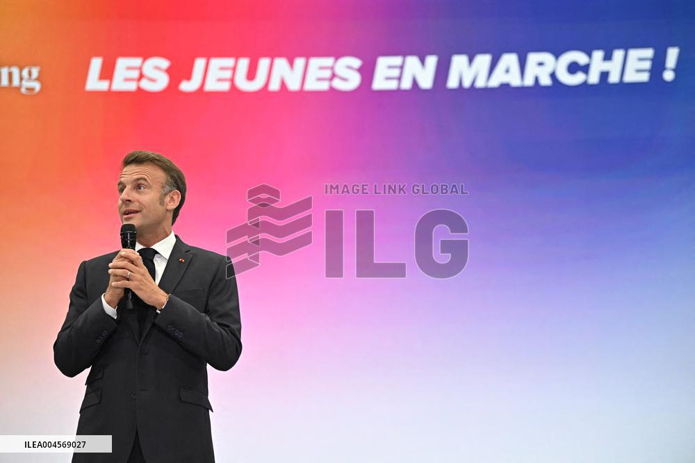 Emmanuel Macron At 10th Anniversary Of Jeunes Avec Macron - Paris
