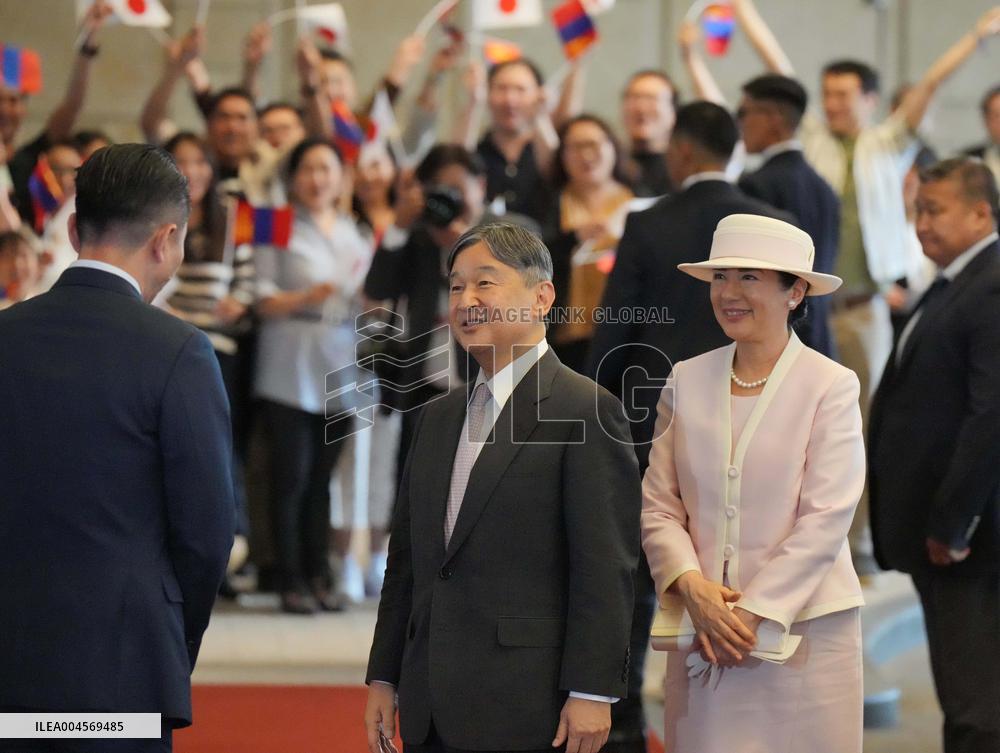 Emperor, empress arrive in Mongolia for state visit
