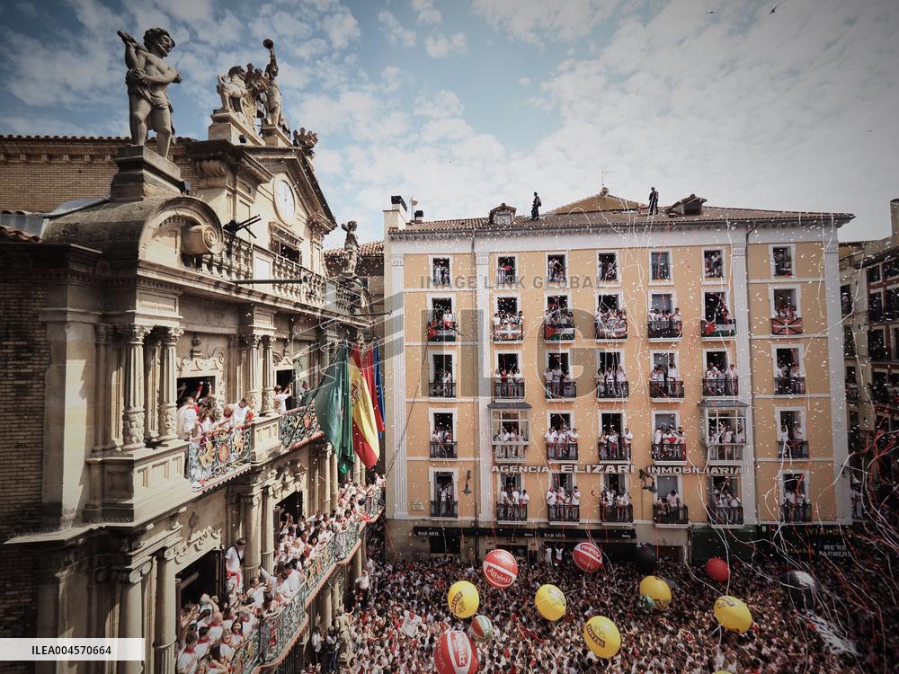 Chupinazo of San Fermin 2025 - Spain
