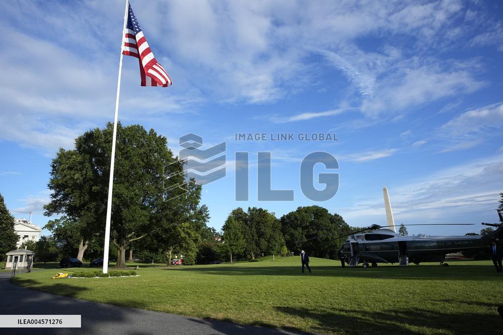 Donald Trump returns from Bedminster - Washington