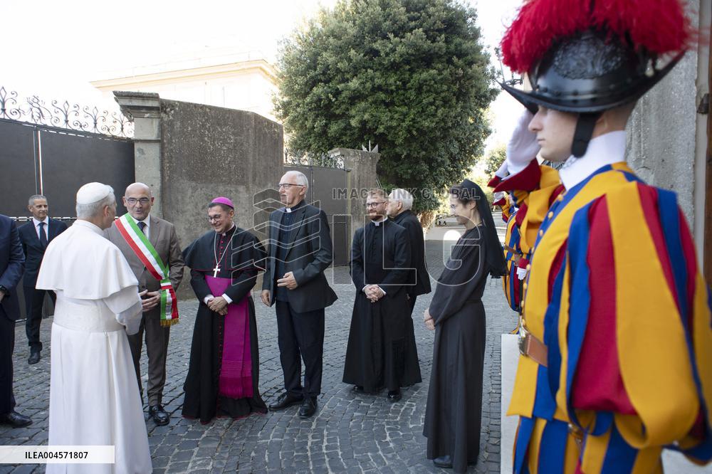 Pope Leo XIV Arrives in Castel Gandolfo for Holydays - Italy