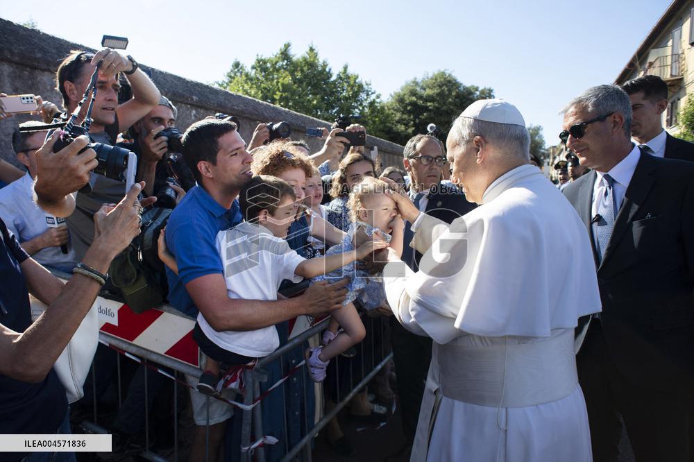 Pope Leo XIV Arrives in Castel Gandolfo for Holydays - Italy