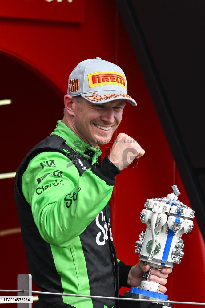 Lando Norris Celebrates His Trophy F1 British GP 2025 - UK