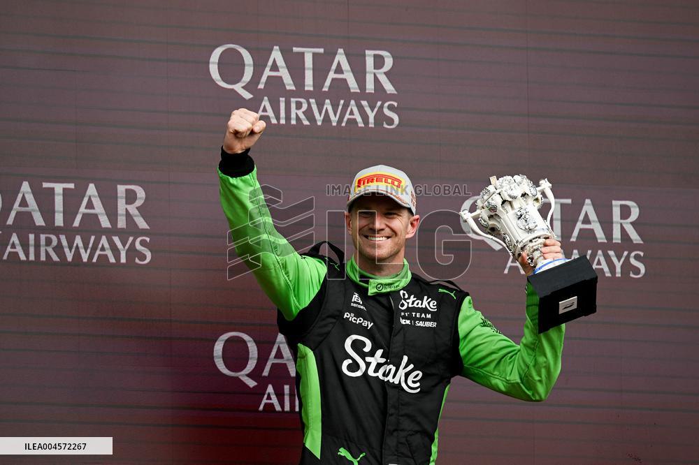 Lando Norris Celebrates His Trophy F1 British GP 2025 - UK