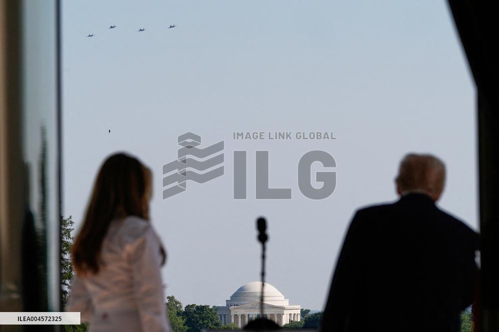 Trump Signs Tax Bill And Watches July 4th Parade