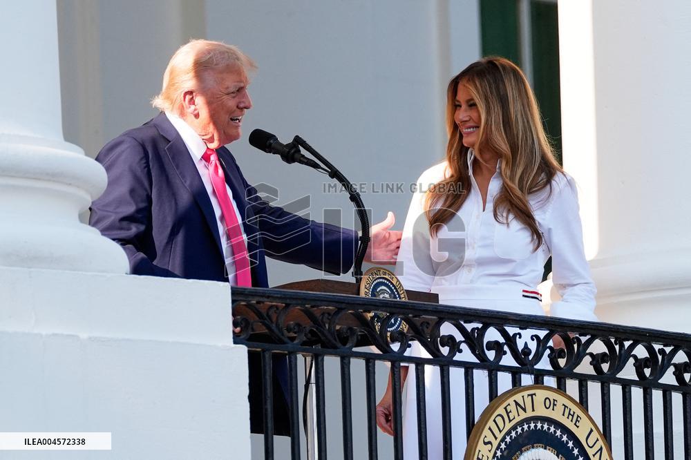 Trump Signs Tax Bill And Watches July 4th Parade