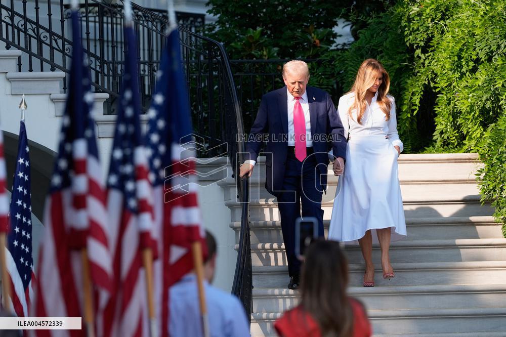 Trump Signs Tax Bill And Watches July 4th Parade