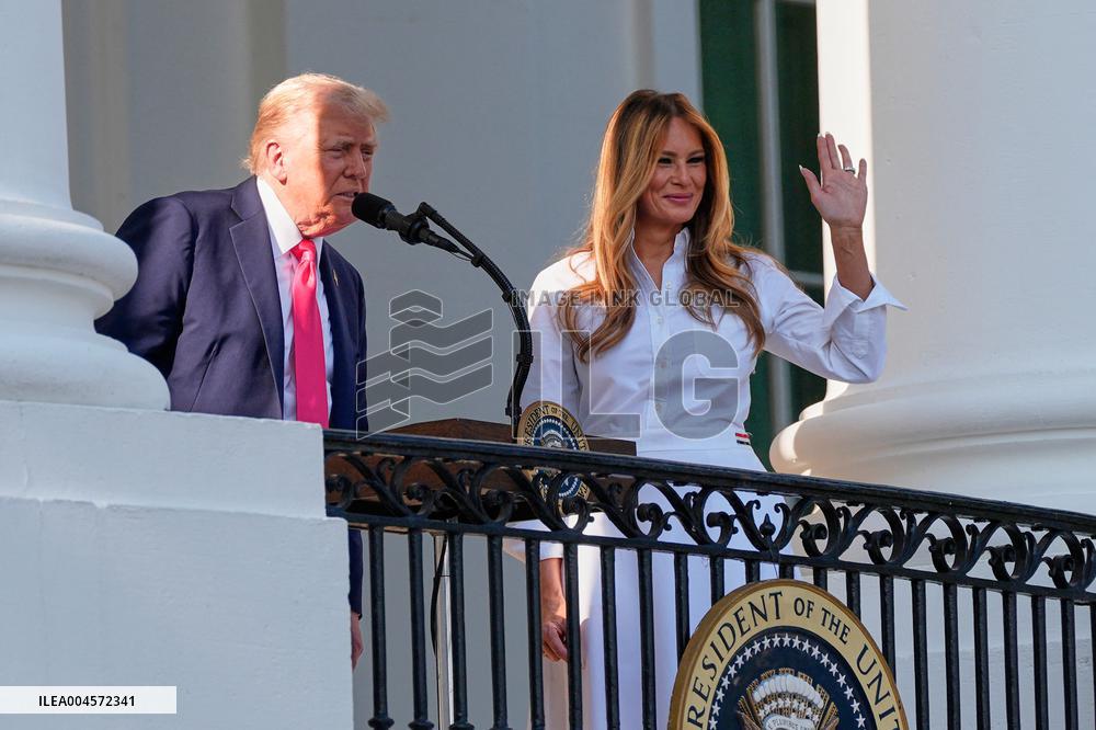 Trump Signs Tax Bill And Watches July 4th Parade