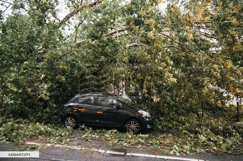 Storm Causes Damage in Milan - Italy