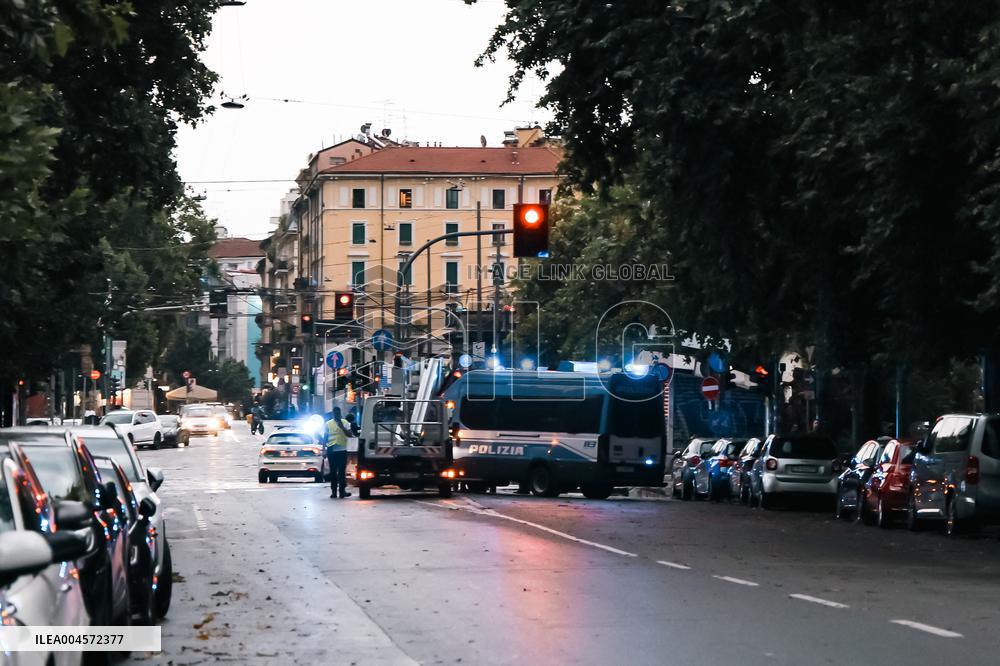 Storm Causes Damage in Milan - Italy