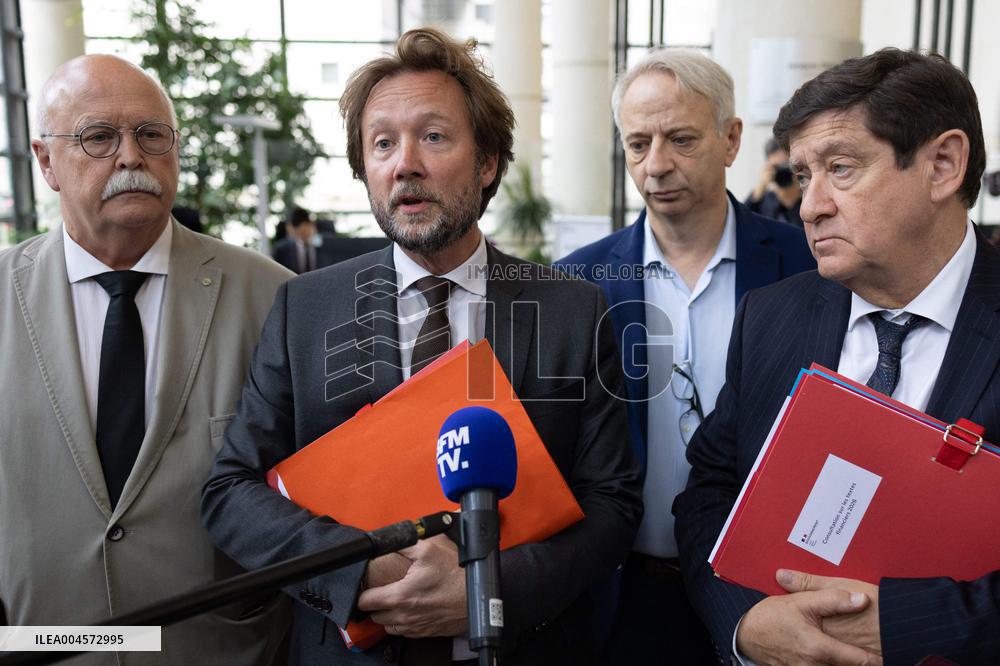 Socialist Party Members arrive for a meeting about the preparation of the 2026 Budget at Bercy - Paris RL