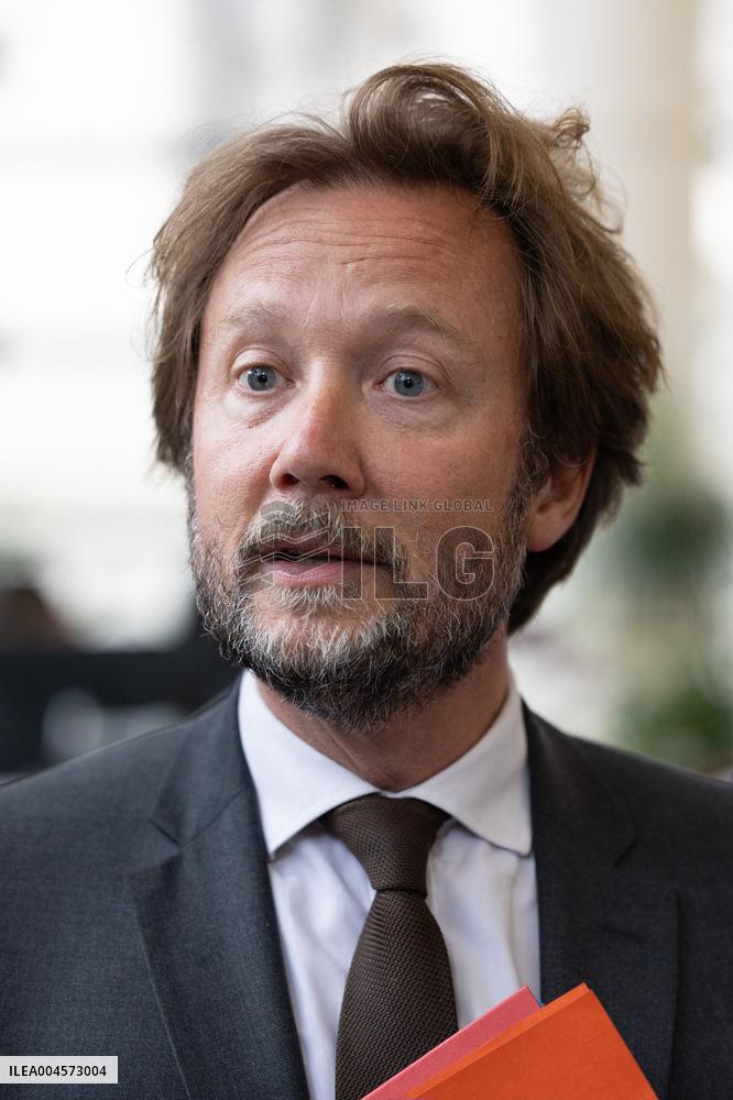 Socialist Party Members arrive for a meeting about the preparation of the 2026 Budget at Bercy - Paris RL