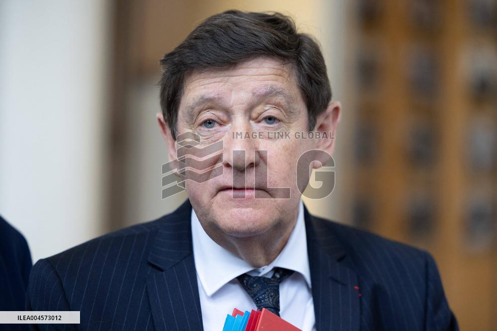 Socialist Party Members arrive for a meeting about the preparation of the 2026 Budget at Bercy - Paris RL