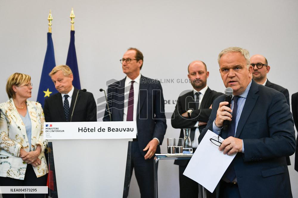 Presser at the French Interior Ministry in Paris FA