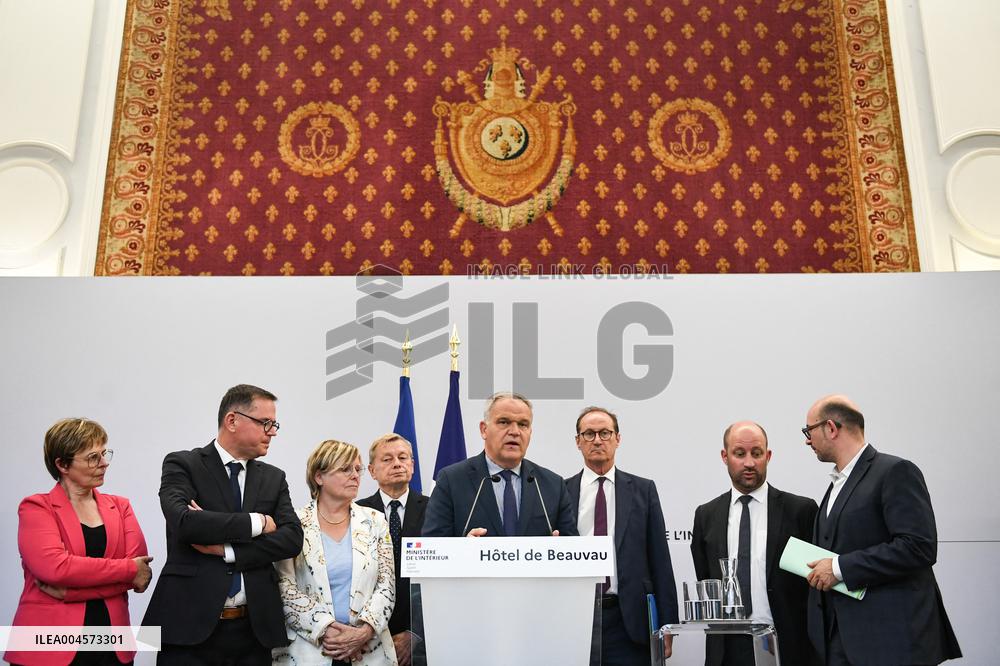 Presser at the French Interior Ministry in Paris FA