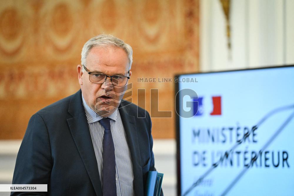 Presser at the French Interior Ministry in Paris FA