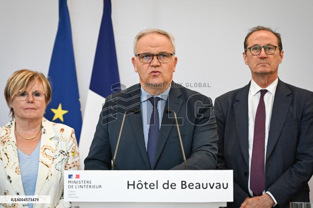 Presser at the French Interior Ministry in Paris FA
