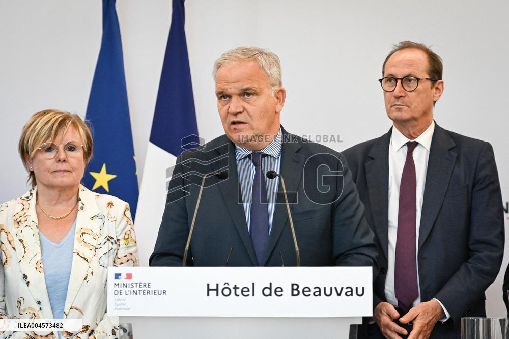 Presser at the French Interior Ministry in Paris FA