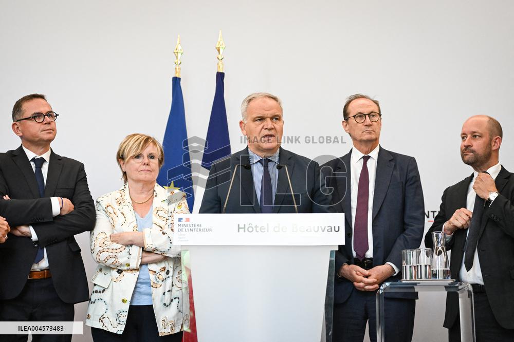 Presser at the French Interior Ministry in Paris FA