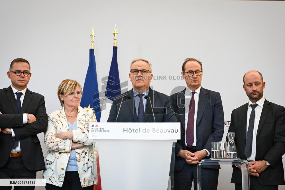 Presser at the French Interior Ministry in Paris FA