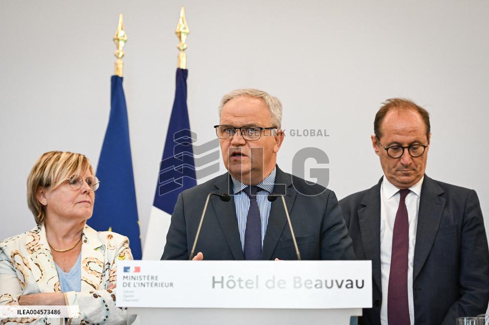 Presser at the French Interior Ministry in Paris FA