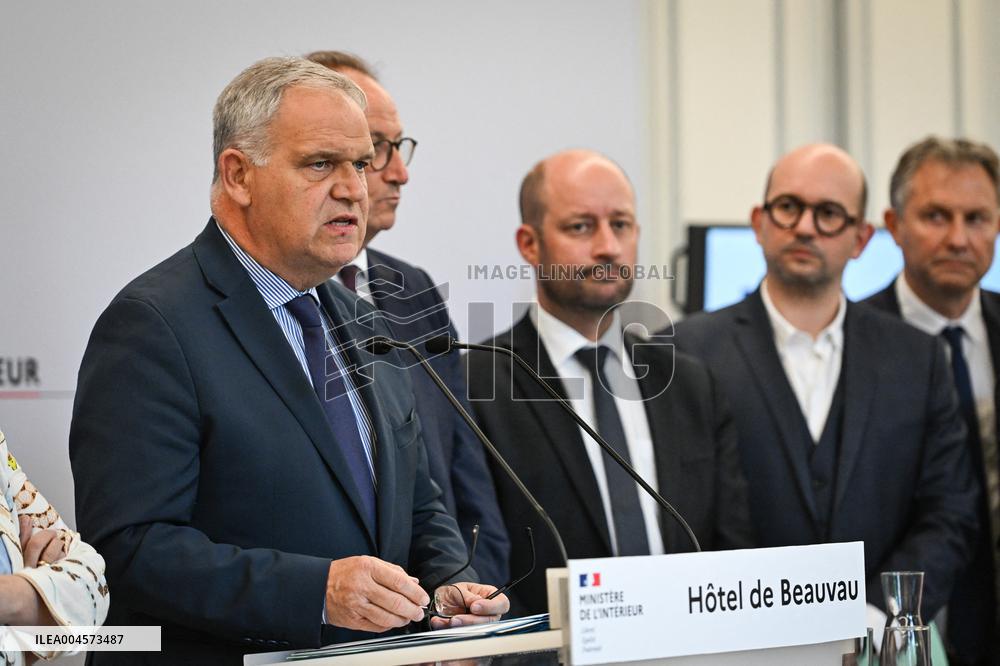 Presser at the French Interior Ministry in Paris FA