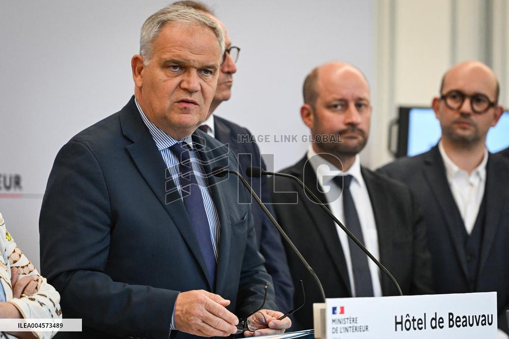 Presser at the French Interior Ministry in Paris FA
