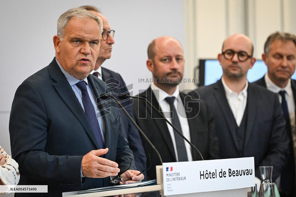 Presser at the French Interior Ministry in Paris FA
