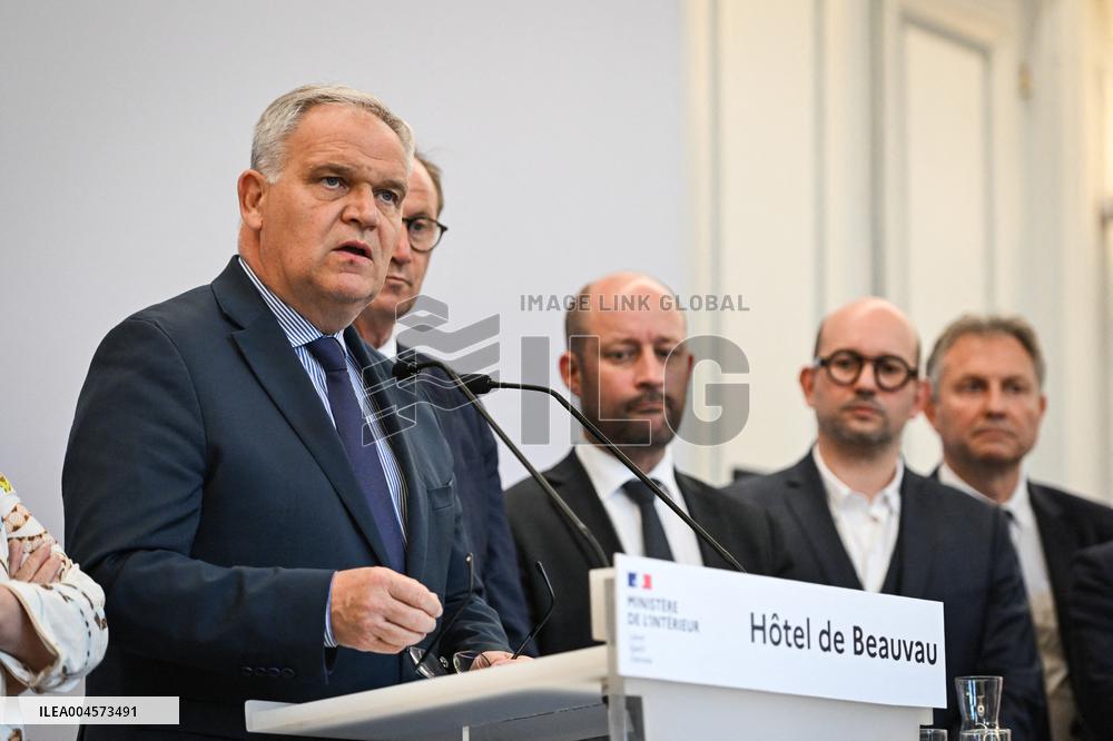 Presser at the French Interior Ministry in Paris FA