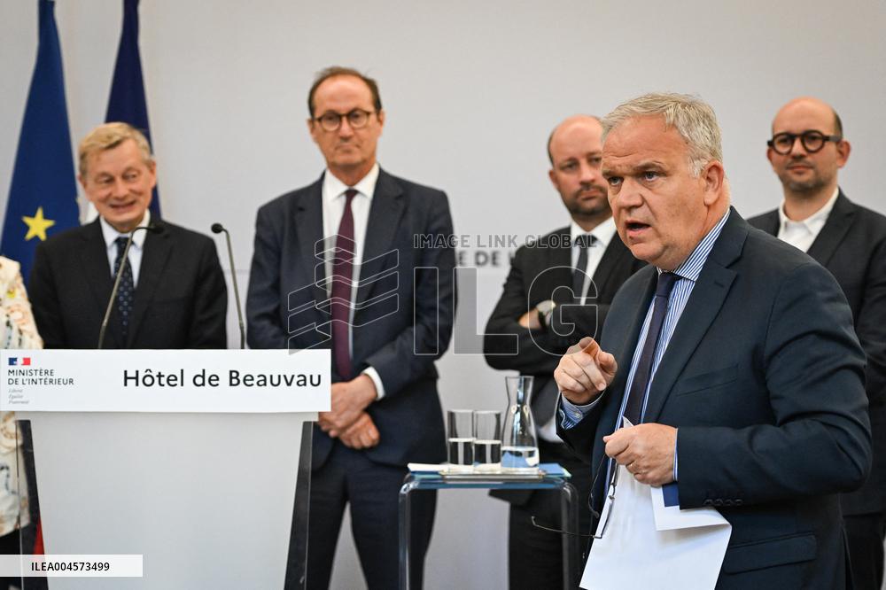 Presser at the French Interior Ministry in Paris FA