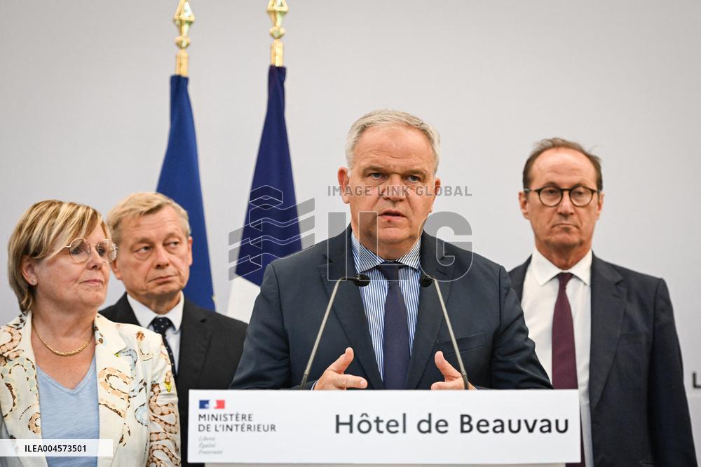 Presser at the French Interior Ministry in Paris FA