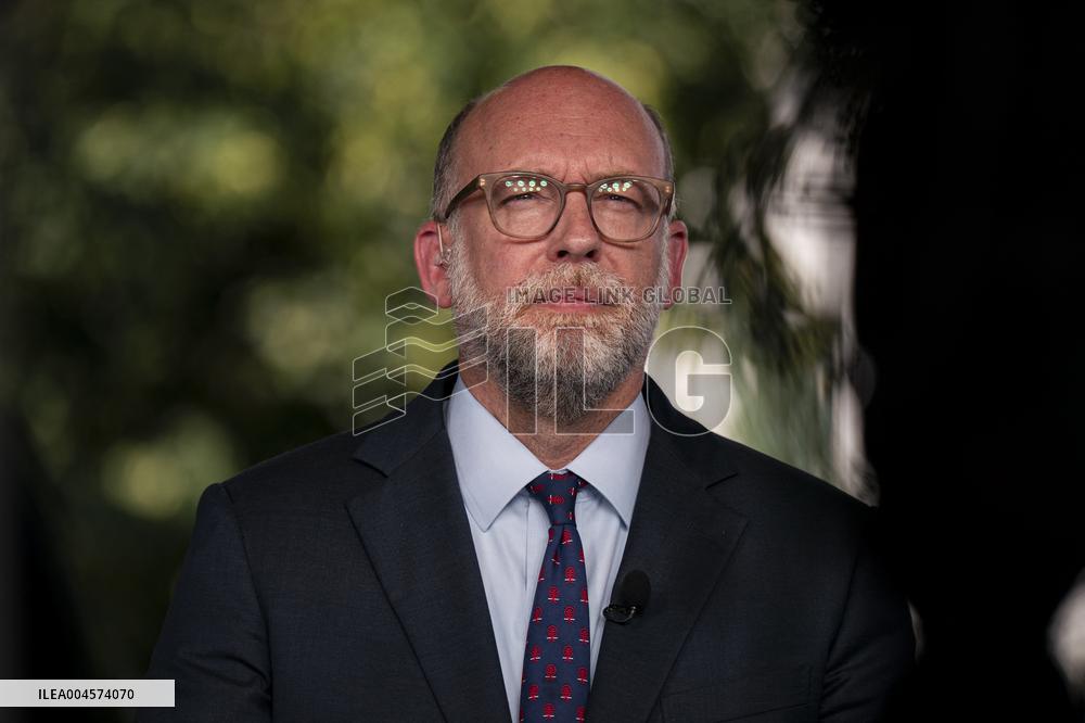 Russell Vought Interview At The White House - DC