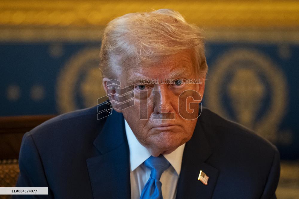 President Trump during a dinner with PM Netanyahu - DC
