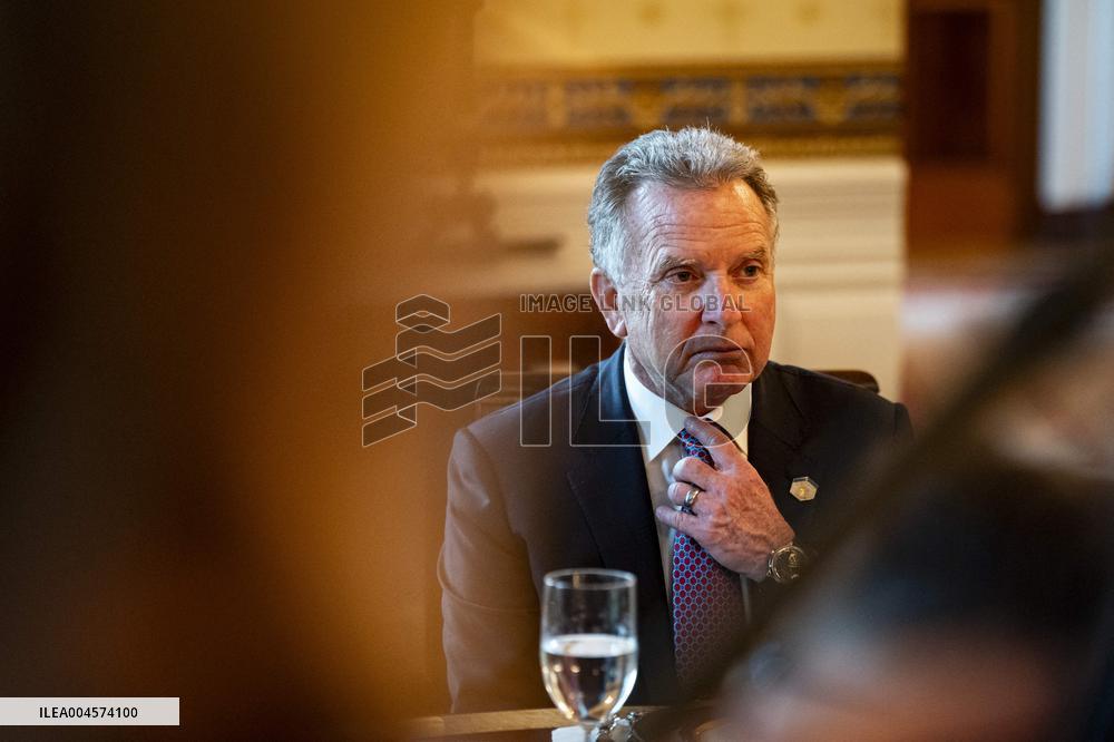 President Trump during a dinner with PM Netanyahu - DC