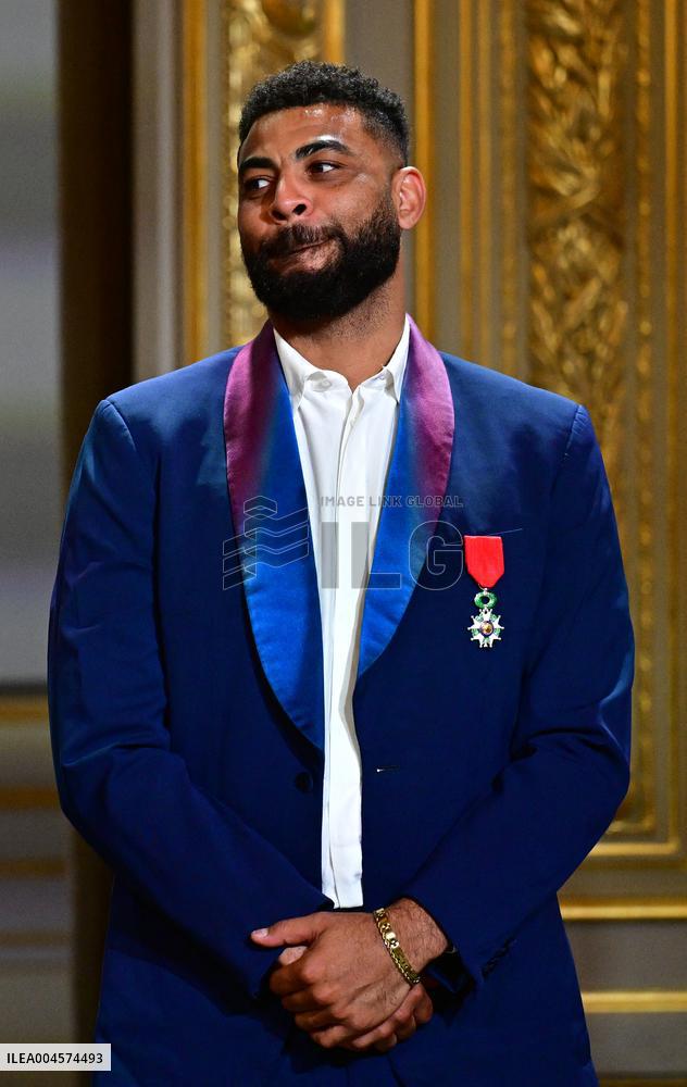 President Emmanuel Macron Honours French National Volleyball Team - Paris