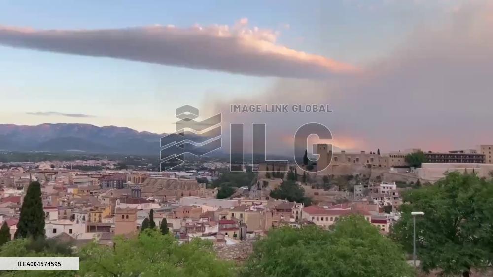 Spain: Raging Wildfire Threatens Communities in Tarragona Region