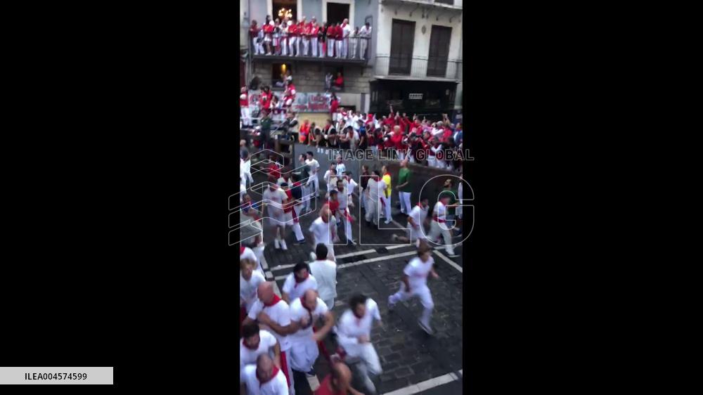 Spain: Traditional Bull Running Festival Held in Pamplona