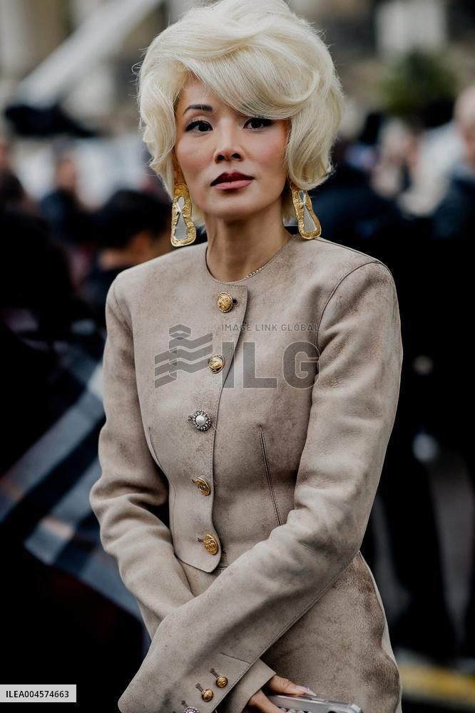 PFW - Schiaparelli Street Style