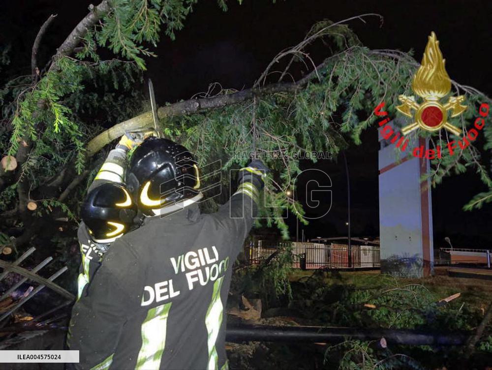 Severe Weather Causes Damage in Brianza - Italy