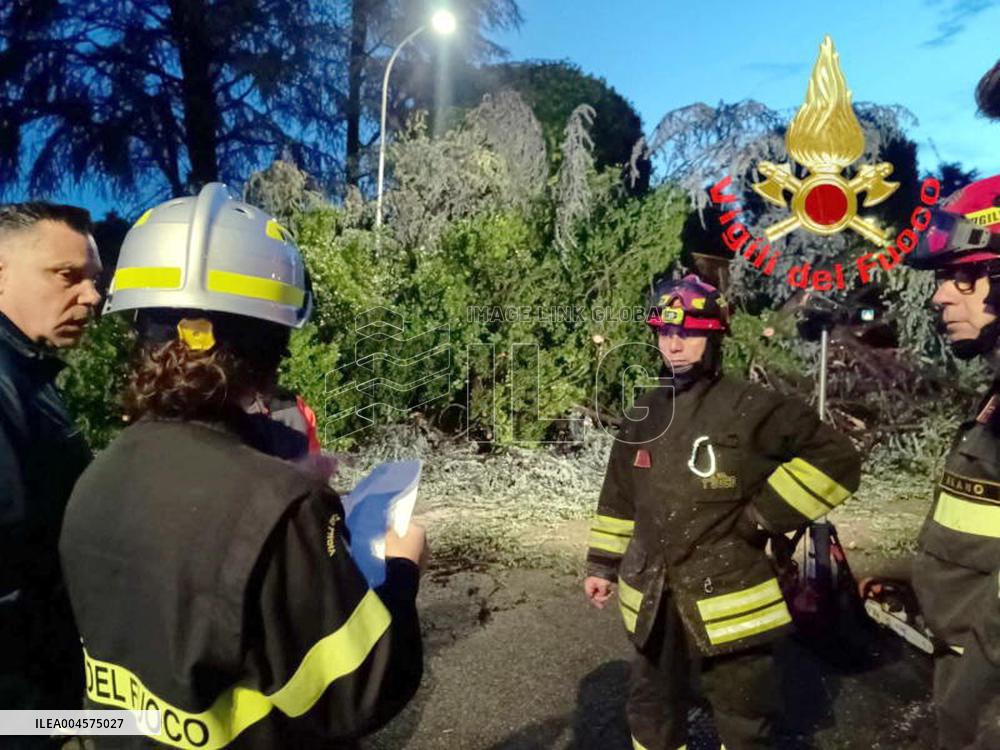 Severe Weather Causes Damage in Brianza - Italy