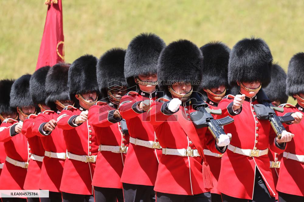 Emmanuel And Brigitte Macron Attend Welcoming Ceremony - Windsor