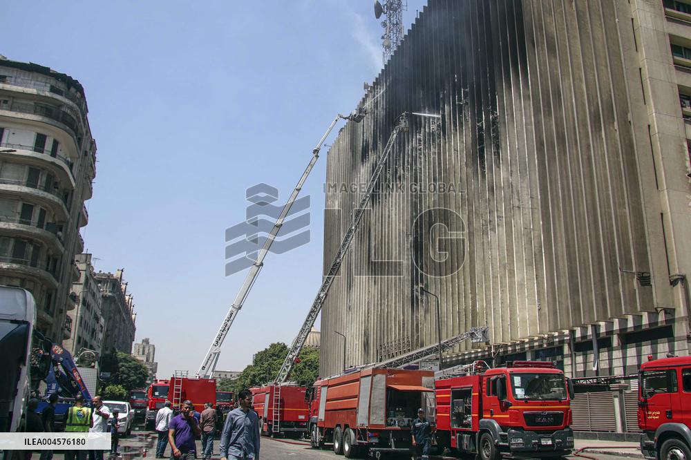 Cairo Telecommunication Building Fire Aftermath - Egypt