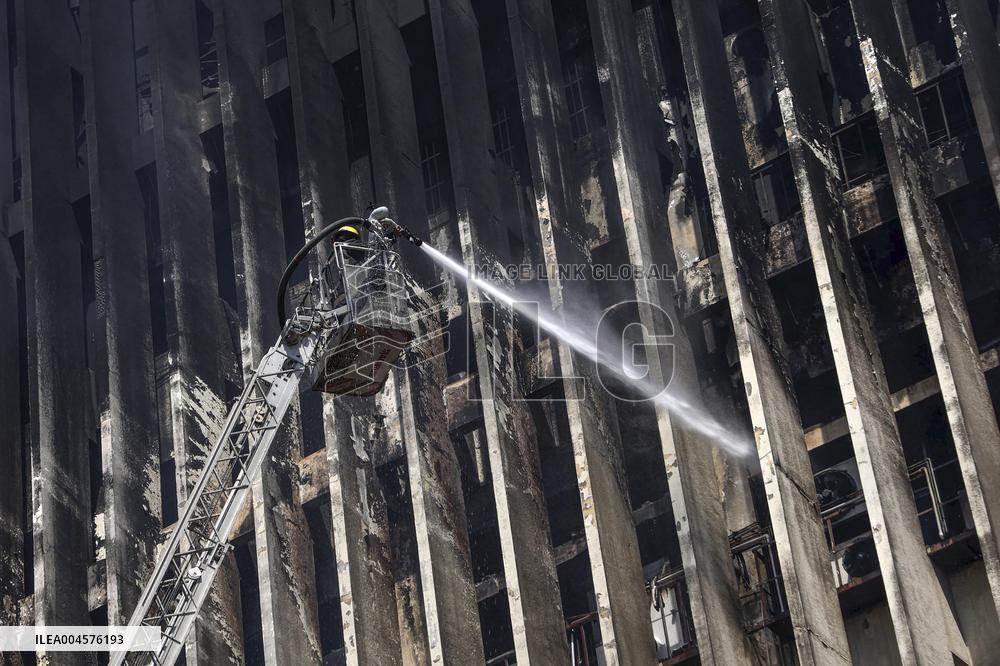 Cairo Telecommunication Building Fire Aftermath - Egypt