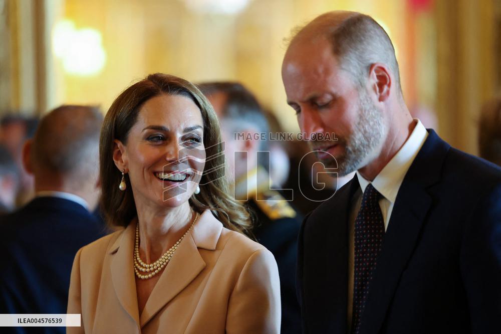 French President Visits the Royal Collection Exhibition - Windsor