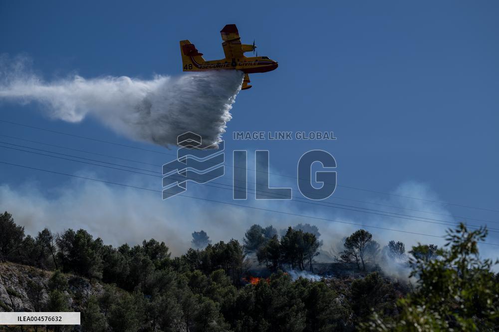 Wildfire Reaches Edge Of Marseille - France
