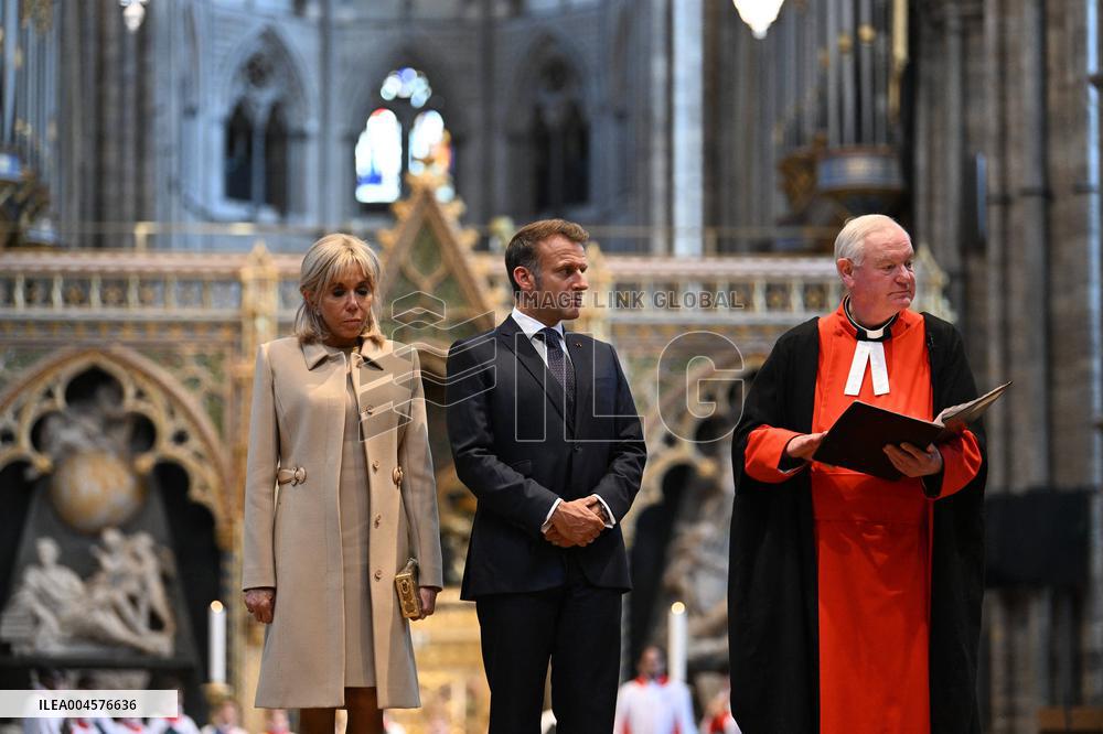 French President Visits Westminster Abbey - London