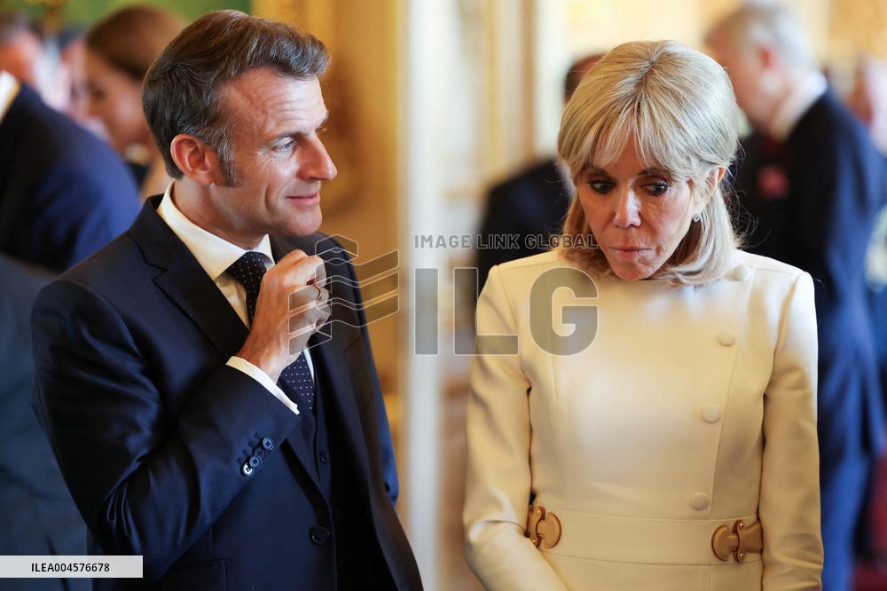 French President Visits the Royal Collection Exhibition - Windsor