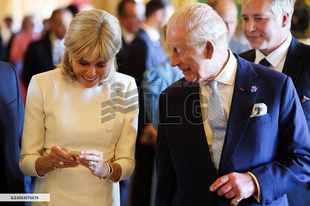 French President Visits the Royal Collection Exhibition - Windsor