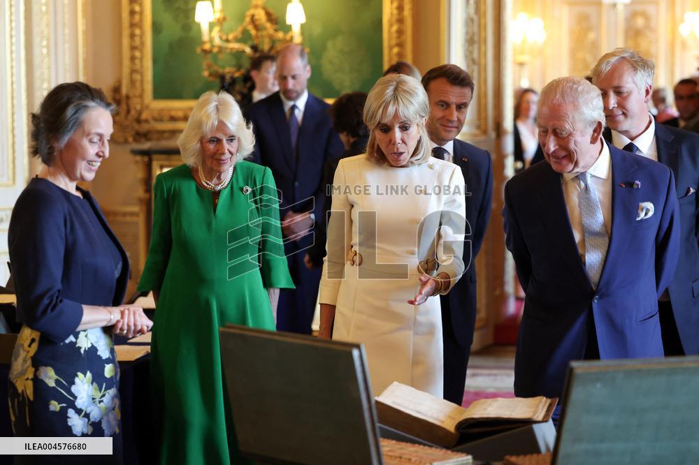 French President Visits the Royal Collection Exhibition - Windsor